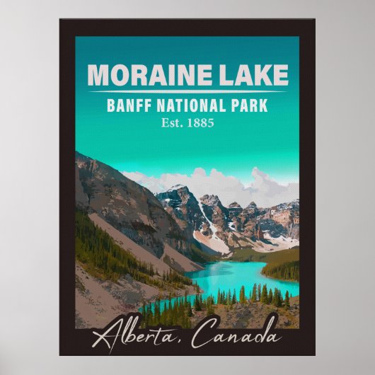 Nationaal park Moraine Lake Alberta Canada Banff Poster (Voorkant)