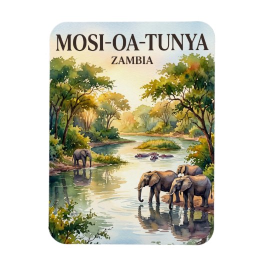 Nationaal park Mosi-oa-Tunya Zambia Magneet (Verticaal)
