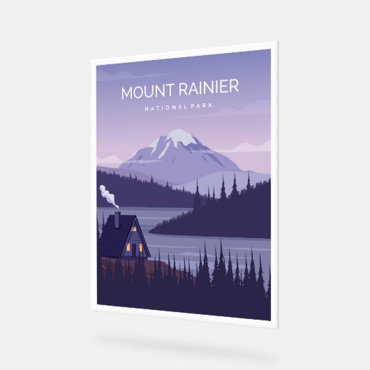 Nationaal park Mount Rainier Acryl Bord (Hoek)