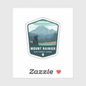 Nationaal park Mount Rainier | Afgesneden Sticker (Vel)