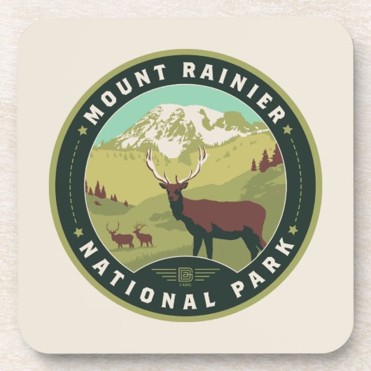 Nationaal park Mount Rainier Bier Onderzetter (Voorkant)