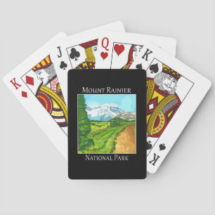Nationaal park Mount Rainier bij Seattle Washingto Pokerkaarten