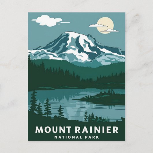Nationaal park Mount Rainier Briefkaart (Voorkant)