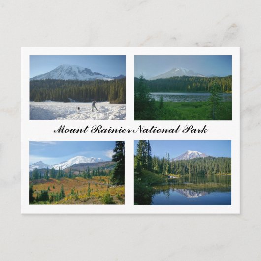 Nationaal park Mount Rainier Briefkaart (Voorkant)