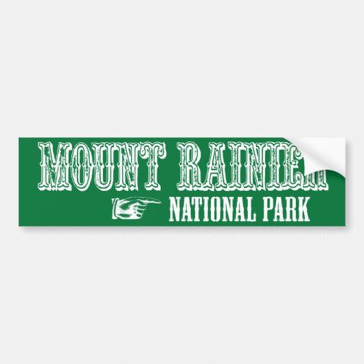 Nationaal park Mount Rainier Bumpersticker (Voorkant)