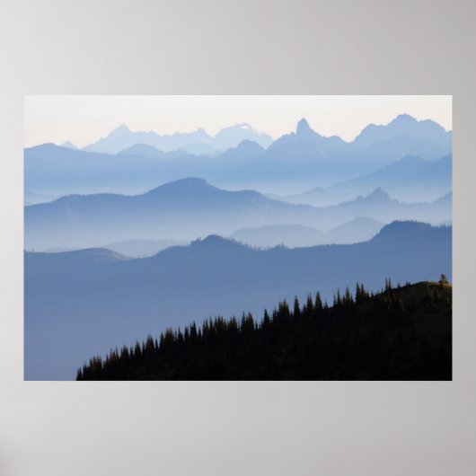 Nationaal park Mount Rainier | Cascade-bergen Poster (Voorkant)