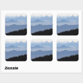 Nationaal park Mount Rainier | Cascade-bergen Vierkante Sticker (Vel)