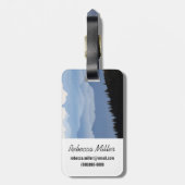 Nationaal park Mount Rainier | Cascade Mountains Bagagelabel (Achterkant verticaal)