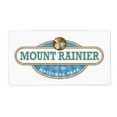 Nationaal park Mount Rainier Etiket (Voorkant)