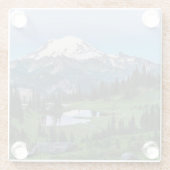 Nationaal park Mount Rainier Glazen Onderzetter (Achterkant)