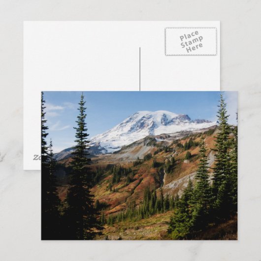 Nationaal park Mount Rainier, herfst Briefkaart (Voorkant / Achterkant)