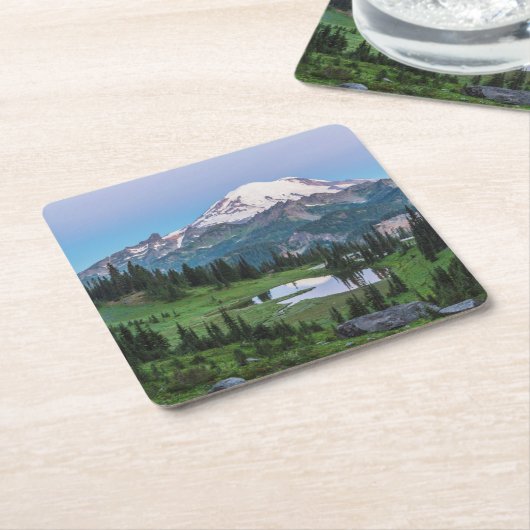 Nationaal park Mount Rainier Kartonnen Onderzetters (Schuin)