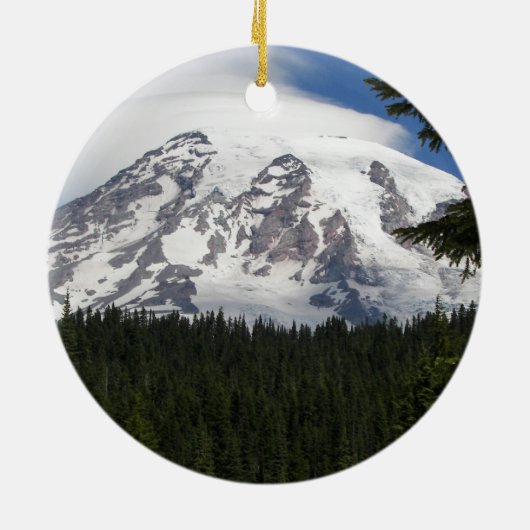 Nationaal park Mount Rainier Keramisch Ornament (Achterkant)