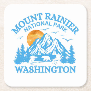 nationaal park Mount Rainier Koeler Kartonnen Onderzetters