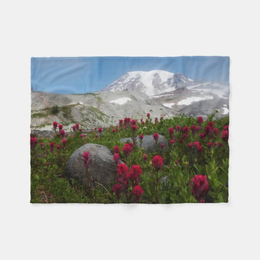 Nationaal park Mount Rainier, Mount Rainier 1 Fleece Deken (Voorkant (Horizontaal))