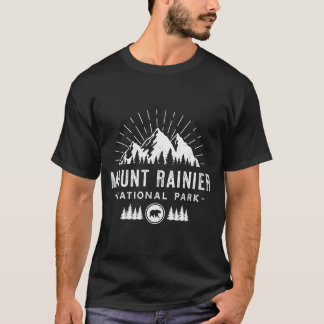Nationaal Park Mount Rainier - Retro Wandelvakanti T-shirt