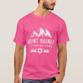 Nationaal Park Mount Rainier - Retro Wandelvakanti T-shirt (Voorkant)
