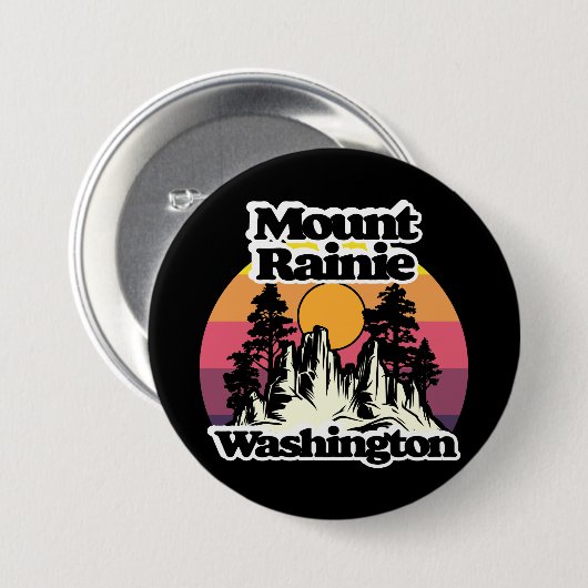 Nationaal park Mount Rainier Ronde Button 7,6 Cm (Voorkant /achterkant)