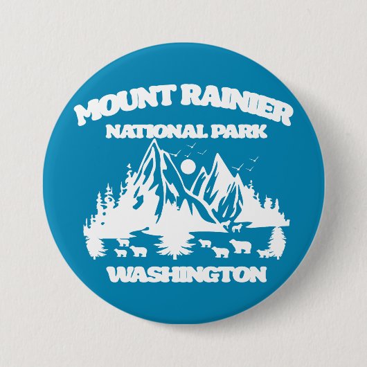 Nationaal park Mount Rainier Ronde Button 7,6 Cm (Voorkant)