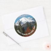 Nationaal park Mount Rainier Ronde Sticker (Envelop)