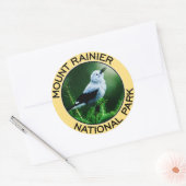 Nationaal park Mount Rainier Ronde Sticker (Envelop)