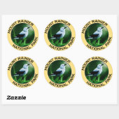 Nationaal park Mount Rainier Ronde Sticker (Vel)
