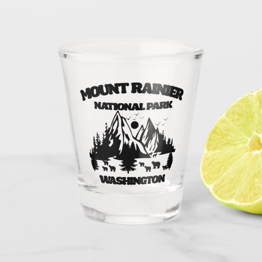 Nationaal park Mount Rainier Shot Glas (Voorkant)
