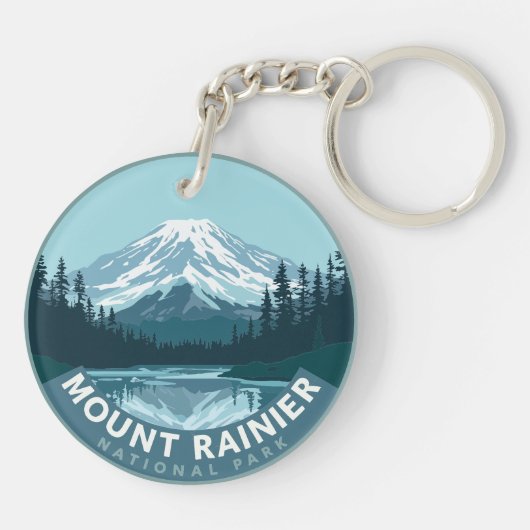 Nationaal park  Mount Rainier Sleutelhanger (Achterkant)