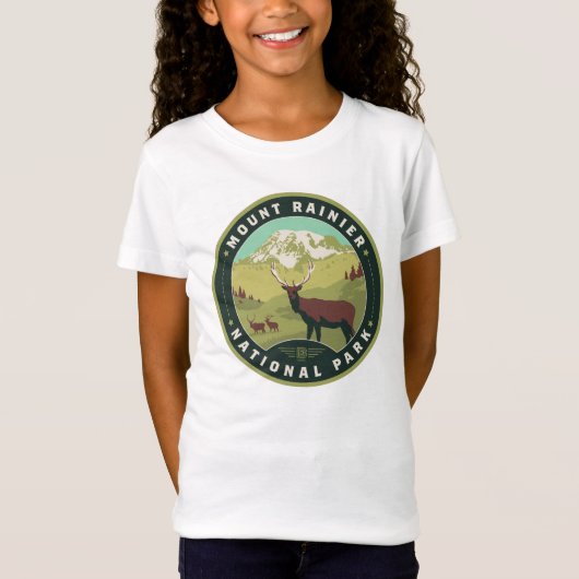 Nationaal park Mount Rainier T-shirt (Voorkant)