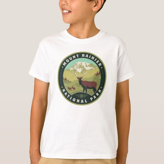 Nationaal park Mount Rainier T-shirt (Voorkant)