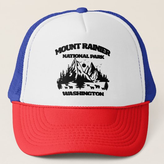 Nationaal park Mount Rainier Trucker Pet (Voorkant)