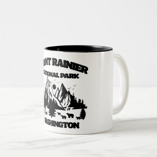 Nationaal park Mount Rainier Tweekleurige Koffiemok (Voorkant rechts)