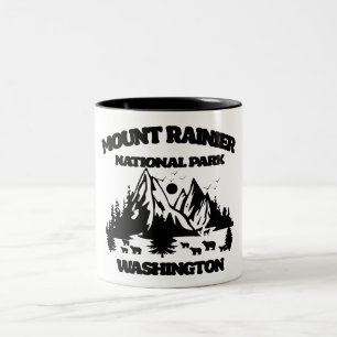 Nationaal park Mount Rainier Tweekleurige Koffiemok