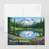 Nationaal park Mount Rainier VS Briefkaart (Voorkant / Achterkant)