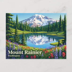 Nationaal park Mount Rainier VS Briefkaart
