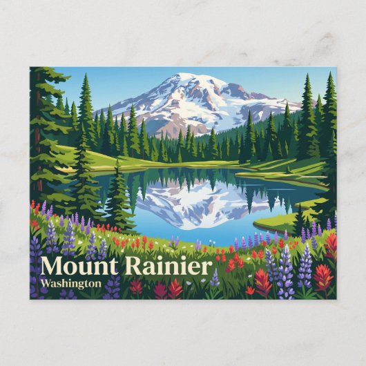 Nationaal park Mount Rainier VS Briefkaart (Voorkant)
