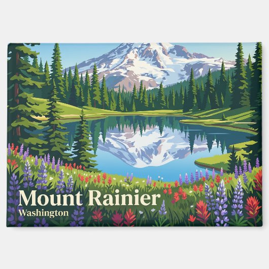 Nationaal park Mount Rainier VS Magneet (Voorkant)