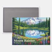 Nationaal park Mount Rainier VS Magneet (Voorkant / Achterkant)