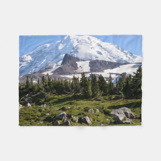 Nationaal park Mount Rainier, WA. Spray Park Fleece Deken (Voorkant (Horizontaal))