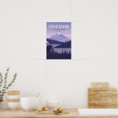 Nationaal park Mount Rainier Washington Blokhut Re Poster (Keuken)