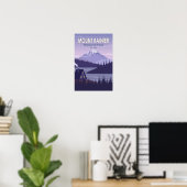 Nationaal park Mount Rainier Washington Blokhut Re Poster (Thuiskantoor)