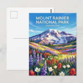 Nationaal park Mount Rainier Washington Briefkaart (Voorkant / Achterkant)