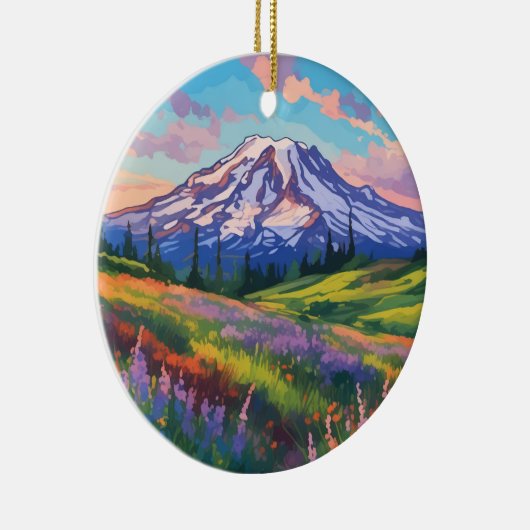 Nationaal park Mount Rainier Washington Keramisch Ornament (Rechts)