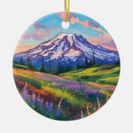 Nationaal park Mount Rainier Washington Keramisch Ornament