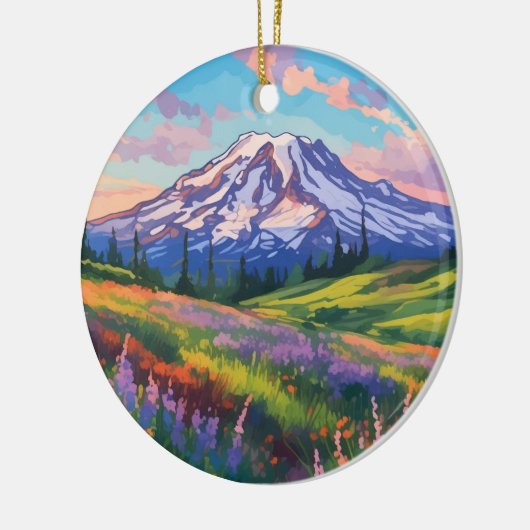 Nationaal park Mount Rainier Washington Keramisch Ornament (Links)