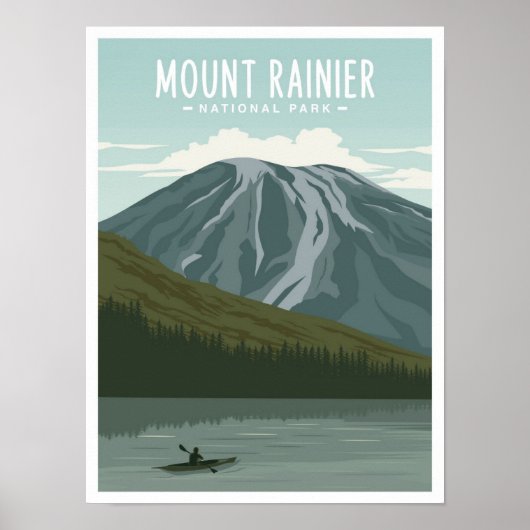 Nationaal park Mount Rainier Washington Reis Poster (Voorkant)