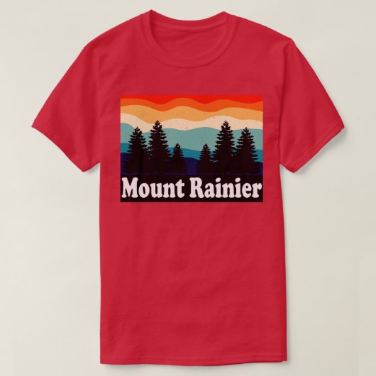 Nationaal park Mount Rainier Washington T-shirt (Design voorkant)