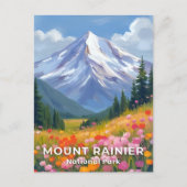 Nationaal park Mount Rainier | Washington Travel Briefkaart (Voorkant)