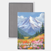 Nationaal park Mount Rainier | Washington Travel Magneet (Voorkant / Achterkant)