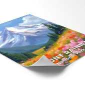 Nationaal park Mount Rainier | Washington Travel Poster (Hoek)